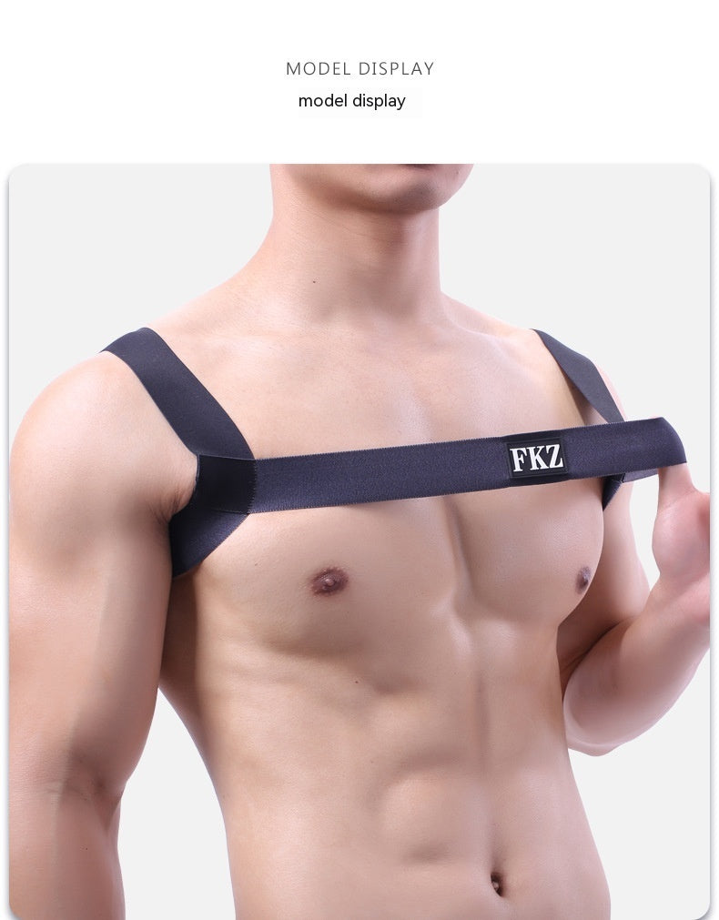 Men's Chest Strap Nylon Stretch Muscle Dancing Performance