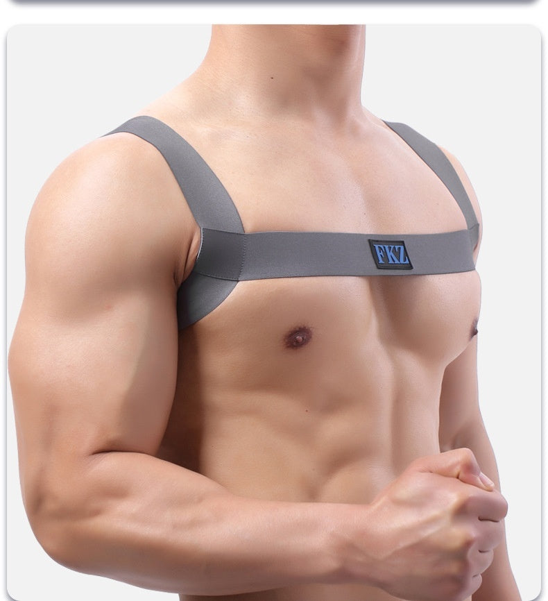 Men's Chest Strap Nylon Stretch Muscle Dancing Performance