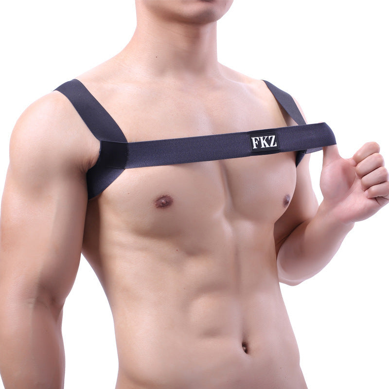 Men's Chest Strap Nylon Stretch Muscle Dancing Performance